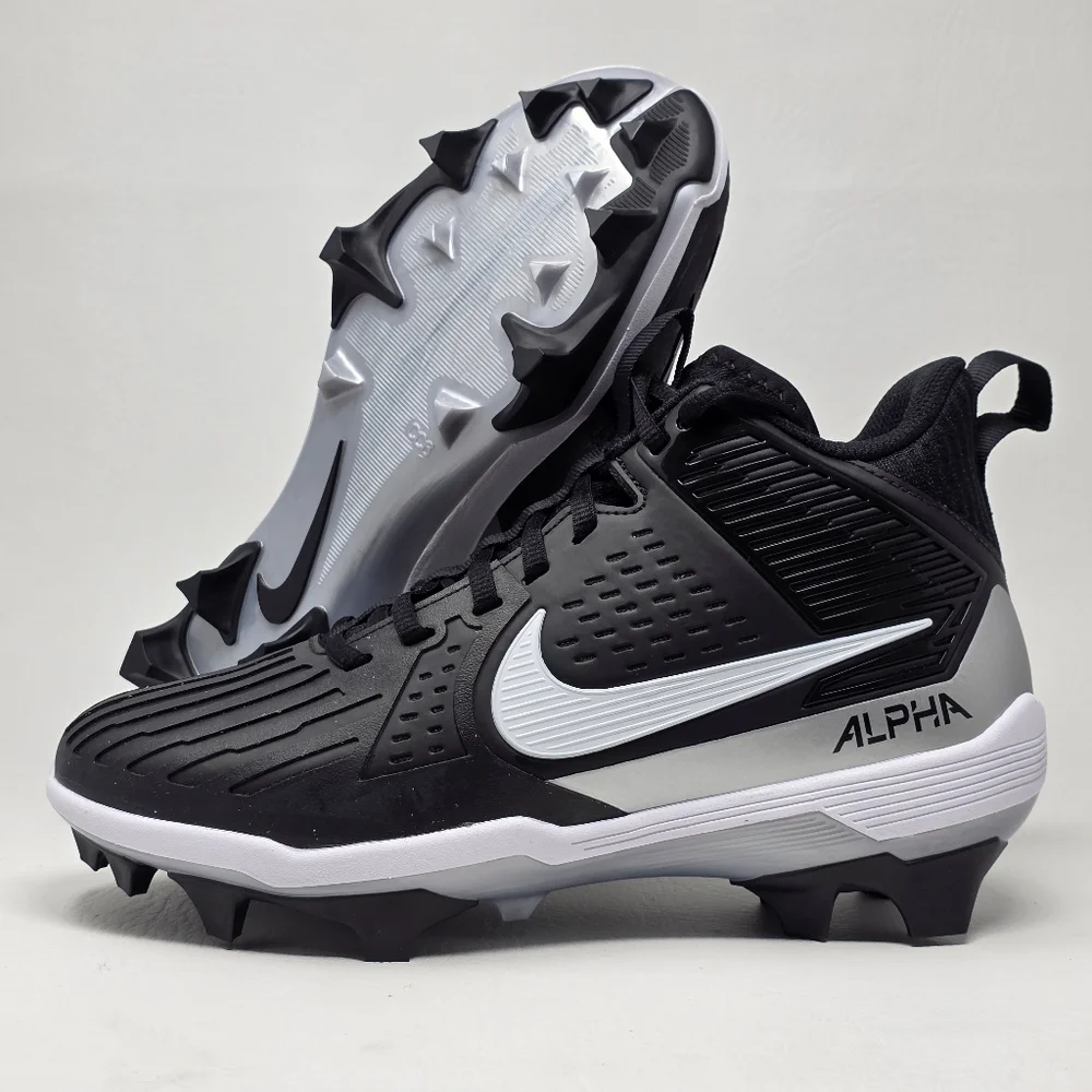 Nike Alpha Menace Strong Black Metallic Silver White II5139-010 Men’s Sz 9.5 New